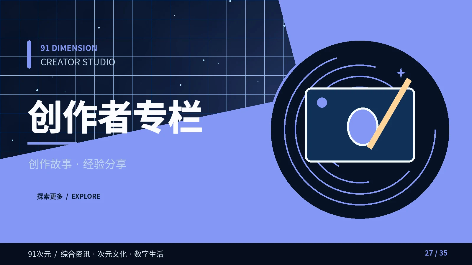 创作者故事专题画面
